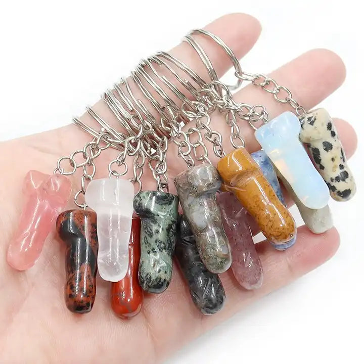 The Natural Crystal Penis Keychain The Natural Crystal Penis Keychain